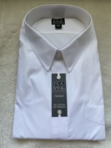 Jos A Bank White Long Sleeve Dress  Shirt 20-35 All Cotton Travelers New - $46.74