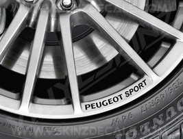 Peugeot Sport Logo Wheel Rim Decals Kit Stickers Premium Quality 5 Color... - $12.00