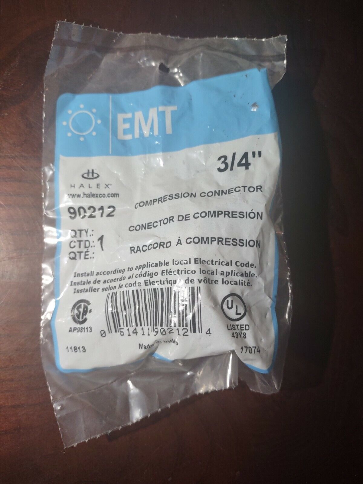 New Halex 90212 Compression Connector, Trade Size: 3/4&quot; - $7.91