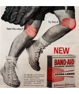 1960 Band-Aid Advertisement Johnson &amp; Johnson First Aid Extra Large DWXX2 - $343.76 MXN