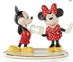 Lenox Disney Mickey &amp; Minnie Mouse Figurine Two Hearts As One Valentine NEW - £152.61 GBP