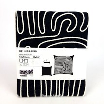 IKEA BRUNBRAKEN BRUNBRÄKEN Cushion Cover Black/White  20x20&quot; 205.542.40 - £19.73 GBP