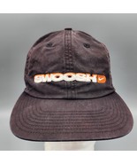 Vintage Faded 90s Nike Strapback Hat Cap Black Swoosh Oval Spellout Rare - $930.28 MXN
