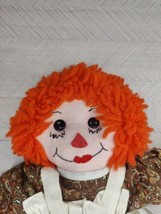 Vintage Handmade Raggedy Ann Doll Orange Yarn Hair 60&#39;s 70&#39;s  - £15.65 GBP