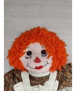Vintage Handmade Raggedy Ann Doll Orange Yarn Hair 60&#39;s 70&#39;s  - £15.67 GBP