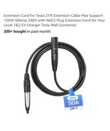 Extension Cord for Tesla 21ft Extension Cable Max Support 12KW 50Amp 240... - $236.88 CAD
