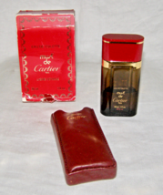 VINTAGE RARE CARTIER “Must de Cartier”LIGNE VOYAGE EAU DE TOILETTE+LEATH... - £69.28 GBP
