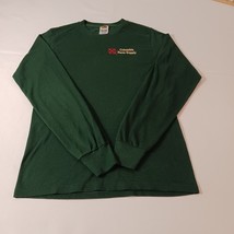 Fruit of the Loom COLUMBIA FARM SUPPLY Men&#39;s Green Cotton T-Shirt Long S... - $191.28 MXN