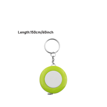 Retractable Measuring Tape with Keyring, 60 Inches, Neon green and White - $8.99