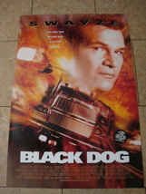 BLACK DOG - MOVIE POSTER WITH PATRICK SWAYZE - £16.45 GBP