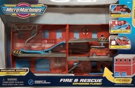 Micro Machines Fire and Rescue Expanding Playset Series 1 w/Exclusive Car New - £19.61 GBP