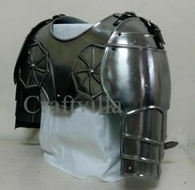Medievale Gorgiera Armor Paio Di Metallo Spalla Knight Fatto a Mano Indossabili - £156.67 GBP