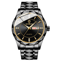 Binbang Watch Stainless Steel Business Double Calendar Waterproof Men&#39;s Watch Lu - £27.76 GBP