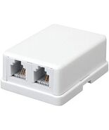 Vanco CMTJ42W Jack Surface MNT Dual 4C WHT - $375.76 MXN