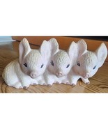 Vintage Piglet Trio Hand Painted Figurine 4 Inches Long 2&quot; High See Pict... - $9.82 CAD