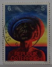Vintage Stamps Austria Austrian 6 S Schilling Modern Art Osterreich Stamp X1 B16 - £1.37 GBP