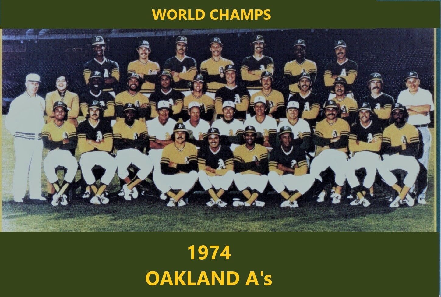 1974 OAKLAND ATHLETICS A's 8X10 TEAM PHOTO MLB BASEBALL PICTURE WORLD CHAMPS - $4.94