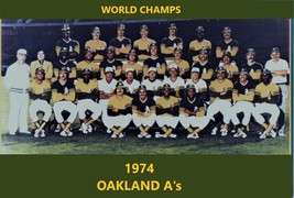 1974 OAKLAND ATHLETICS A&#39;s 8X10 TEAM PHOTO MLB BASEBALL PICTURE WORLD CH... - £3.93 GBP