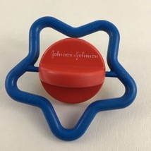 Vintage Baby Toy Johnson &amp; Johnson Star Spinner Rattle Teether Infant 1984 A2 - $26.68