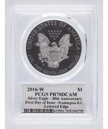2016-W Silver Eagle $1 PCGS PR 70 DCAM John Mercanti FDOI Washington DC ... - $834.35