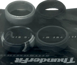 ThunderFit Mens 4 Pack Silicone Wedding Bands Rings Size 10 Black and Gray Tones image 5