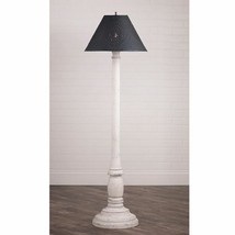 Brinton House Floor Lamp in Rustic White with Textured Black Tin Shade - £589.52 GBP