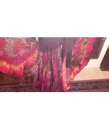 TRIBAL BELLYDANCE ATS AMAZING TYEDYED RED EARTHY GYPSY SKIRT 25 Yds~36&quot; - $176.01 CAD