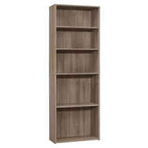 71" Taupe Wood Adjustable Bookcase - $287.14