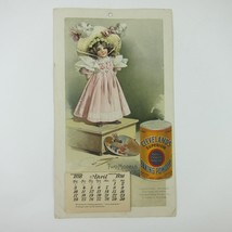 Advertising Wall Calendar Victorian Girl Clevelands Superior Baking Powd... - $79.99
