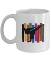 Coffee Mug Funny Karate Belt Colors Silhoutte  - £11.95 GBP