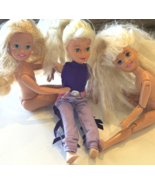 Vintage Barbie Stacie Sister Doll Lot of 3 One Articulated Blonde Hair 1... - £10.30 GBP