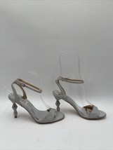 Badgley Mischka Evamarie Crystal Sandal Silver Size 7 - £94.33 GBP