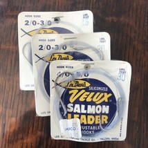 x3 Vintage Les Davis Velux Salmon Leader Adjsutable Hooks 15/20/30 Test ... - £11.09 GBP