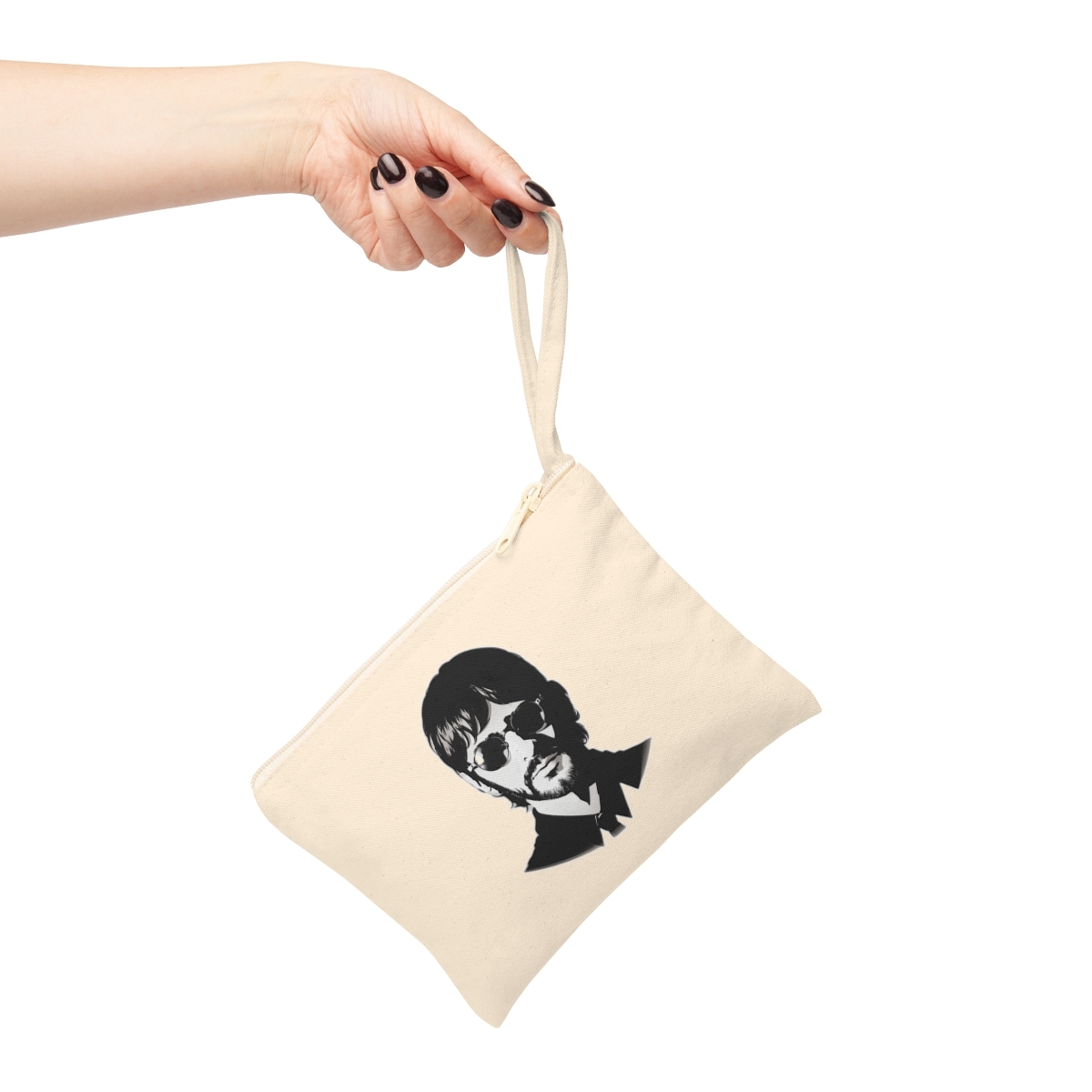 Primary image for Ringo Starr Beatles Drummer Black & White Stylish Cotton Canvas Accessory Zipper