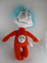 Dr Seuss Thing 1 Plush Doll Cat in the Hat Stuffed Toy Red  Blue Hair 15&quot;  Nanco - £7.73 GBP