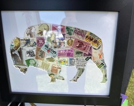 Buffalo – Tatanka! - Vintage Postage Stamp Collage Art - £54.14 GBP