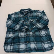Dip RN#29360 Women's Green Flannel Plaid Button Up Fleece Shirt Jacket Size 2X image 14