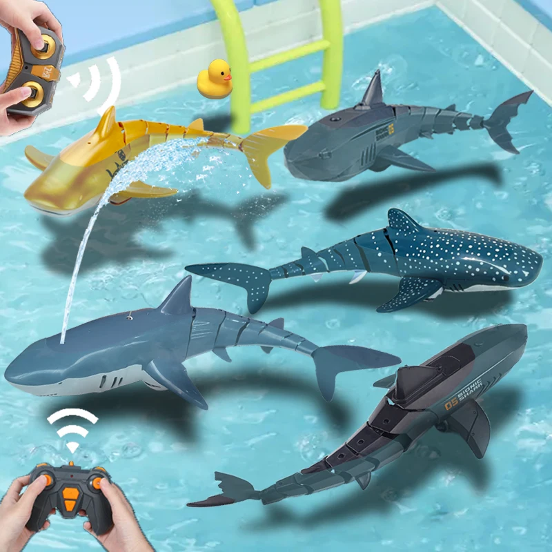 2.4G Radio Remote Control Shark Water Bath Toys Kids Boys Children Swimming Pool - £19.74 GBP+