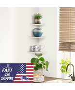 White PVC 3-Tier Floating Corner Shelves Set for Stylish Home Organization - €20,65 EUR