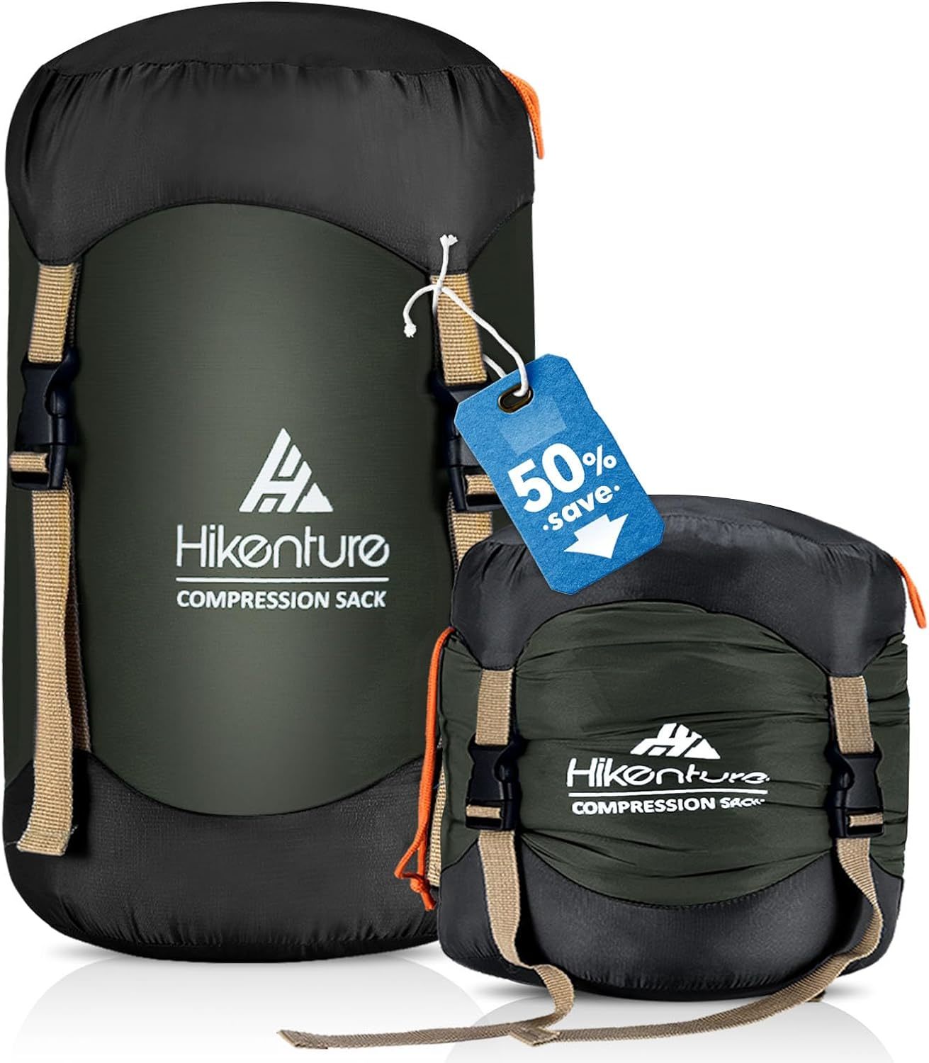 Hikenture Sleeping Bag Compression Sack, Upgrade Anti-Tear Nylon, Storag... - $31.95