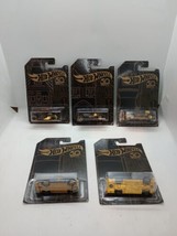 Hot Wheels 50th Anniversary Black and Gold Lot Of 5 READ ✨ - £11.03 GBP