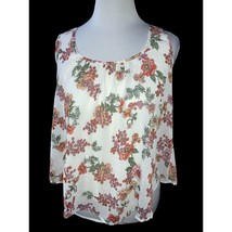 Ambiance Ladies Sleeveless Sheer Lined Racer Back Tank Tunic Top Blouse Euc S - £13.59 GBP