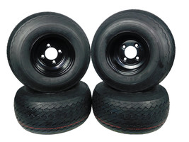 Wheel And Tire Combo 18X8.5-8 Golf Cart Tire With Black 4/4 Rim 4 Pack - £351.94 GBP