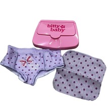 Bitty Baby American GIrl Pink &amp; Purple Wipe &amp; Diaper Set - $14.40
