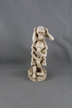 Resin Figurine - 3 Wise Monkey Tower - Cast Figurne - $27.00