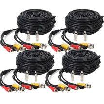 4 Pack 100Ft Security Surveillance Camera Audio Video Power Extension Cable Pre- - £38.55 GBP