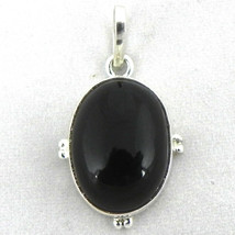 Solid 925 Sterling Silver Black Onyx Pendant Necklace Women PSV-1592 - £18.47 GBP+