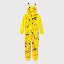 Pokemon Pikachu Boys One Piece Pajamas Sleeper Size M 7-8 - £10.37 GBP