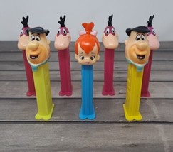 Flintstones Pez Dispenser Lot (7) Fred Pebbles Dino 1992 Slovenia Hungary - $10.76