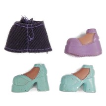 2002 Lil Bratz 1st Edition &amp; 2nd Edition Yasmin Purple Mini Skirt Chunky Shoes - $24.49